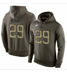 NFL Nike Philadelphia Eagles 29 LeGarrette Blount Green Salute To Service Mens Pullover Hoodie