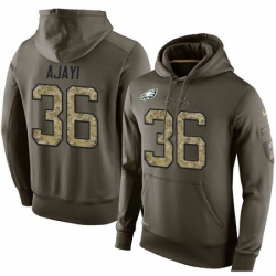 NFL Nike Philadelphia Eagles 36 Jay Ajayi Green Salute To Service Mens Pullover Hoodie