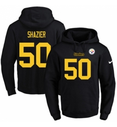 NFL Mens Nike Pittsburgh Steelers 50 Ryan Shazier BlackGold No Name Number Pullover Hoodie