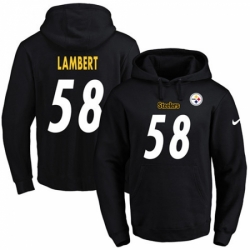 NFL Mens Nike Pittsburgh Steelers 58 Jack Lambert Black Name Number Pullover Hoodie