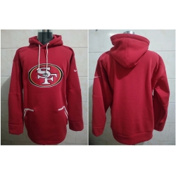 Men San Francisco 49ers Blank Red Stitched Hoodie