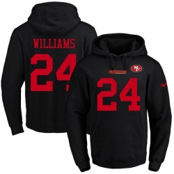 NFL Mens Nike San Francisco 49ers 24 KWaun Williams Black Name Number Pullover Hoodie