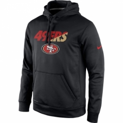 NFL Mens San Francisco 49ers Nike Black Kick Off Staff Performance Pullover Hoodie