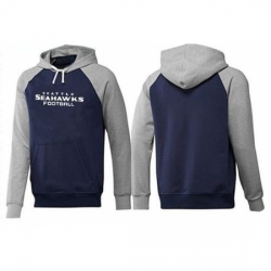 NFL Mens Nike Seattle Seahawks English Version Pullover Hoodie NavyGrey