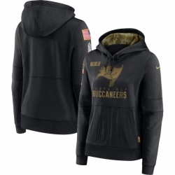 Women Tampa Bay Buccaneers Nike 2020 Salute to Service Performance Pullover Hoodie Black