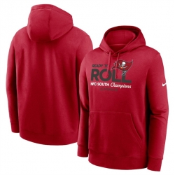 Men Tampa Bay Buccaneers Red 2024 NFC South Champions Locker Room Trophy Collection Pullover Hoodie