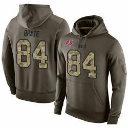 NFL Nike Tampa Bay Buccaneers 84 Cameron Brate Green Salute To Service Mens Pullover Hoodie