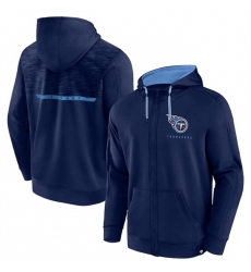 Men Tennessee Titans Navy Defender Evo Full Zip Hoodie