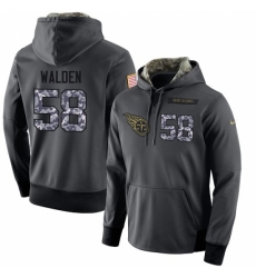 NFL Mens Nike Tennessee Titans 58 Erik Walden Stitched Black Anthracite Salute to Service Player Performance Hoodie