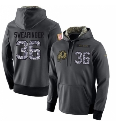 NFL Nike Washington Redskins 36 DJ Swearinger Stitched Black Anthracite Salute to Service Player Performance Hoodie