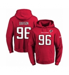 Football Mens Atlanta Falcons 96 Tyeler Davison Red Name Number Pullover Hoodie