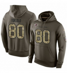 NFL Nike Atlanta Falcons 80 Levine Toilolo Green Salute To Service Mens Pullover Hoodie