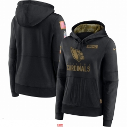 Women Arizona Cardinals Nike 2020 Salute to Service Performance Pullover Hoodie Black