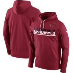 NFL Men Arizona Cardinals Nike Cardinal Sideline Circuit Pullover Performance Hoodie