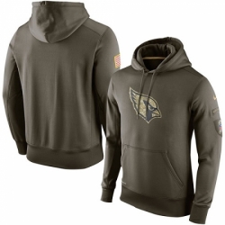 NFL Men Arizona Cardinals Nike Olive Salute To Service KO Performance Hoodie