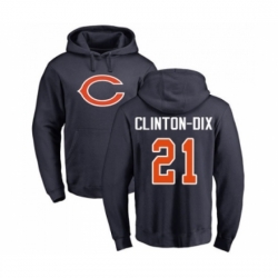 Football Chicago Bears 21 Ha Clinton Dix Navy Blue Name Number Logo T Shirt