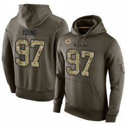 NFL Nike Chicago Bears 97 Willie Young Green Salute To Service Mens Pullover Hoodie