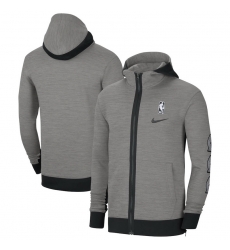 Men Nike Phoenix Suns Heathered Charcoal Authentic Showtime Performance Full Zip Hoodie Jacket