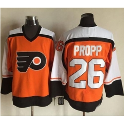 Flyers #26 Brian Propp OrangeBlack CCM Throwback Stitched NHL Jersey