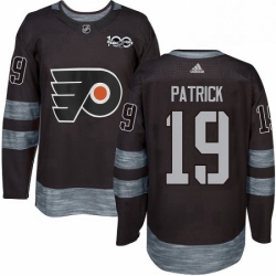 Mens Adidas Philadelphia Flyers 19 Nolan Patrick Premier Black 1917 2017 100th Anniversary NHL Jersey 