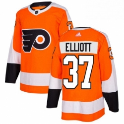 Mens Adidas Philadelphia Flyers 37 Brian Elliott Premier Orange Home NHL Jersey 