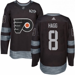 Mens Adidas Philadelphia Flyers 8 Robert Hagg Authentic Black 1917 2017 100th Anniversary NHL Jersey 