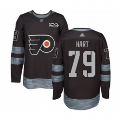 Men's Philadelphia Flyers #79 Carter Hart Authentic Black 1917-2017 100th Anniversary Hockey Jersey