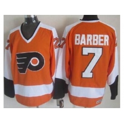 Philadelphia Flyers 7 Bill Barber Orange NHL Jerseys