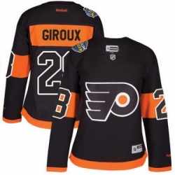 Flyers #28 Claude Giroux Black 2017 Stadium Series Womens Stitched NHL Jersey