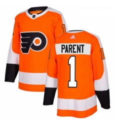 Youth Adidas Philadelphia Flyers 1 Bernie Parent Premier Orange Home NHL Jersey 