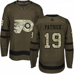 Youth Adidas Philadelphia Flyers 19 Nolan Patrick Premier Green Salute to Service NHL Jersey 