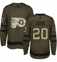 Youth Adidas Philadelphia Flyers 20 Taylor Leier Premier Green Salute to Service NHL Jersey 