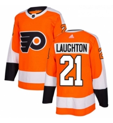 Youth Adidas Philadelphia Flyers 21 Scott Laughton Premier Orange Home NHL Jersey 