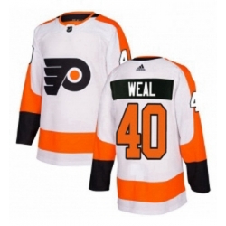 Youth Adidas Philadelphia Flyers 40 Jordan Weal Authentic White Away NHL Jersey 