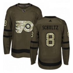 Youth Adidas Philadelphia Flyers 8 Dave Schultz Authentic Green Salute to Service NHL Jersey 