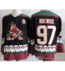 Men Adidas Arizona Coyotes 97 Jeremy Roenick Black Stitched NHL Jersey