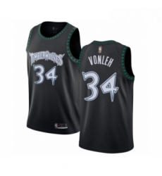 Mens Minnesota Timberwolves 34 Noah Vonleh Authentic Black Hardwood Classics Jersey 