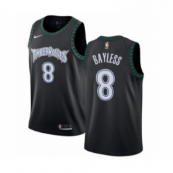 Mens Nike Minnesota Timberwolves 8 Jerryd Bayless Swingman Black Hardwood Classics Jersey 