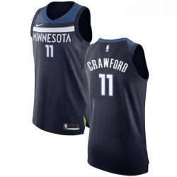 Womens Nike Minnesota Timberwolves 11 Jamal Crawford Authentic Navy Blue Road NBA Jersey Icon Edition 