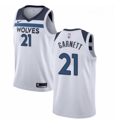 Womens Nike Minnesota Timberwolves 21 Kevin Garnett Authentic White NBA Jersey Association Edition