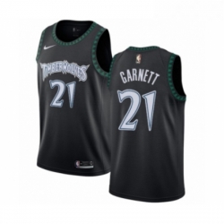 Womens Nike Minnesota Timberwolves 21 Kevin Garnett Swingman Black Hardwood Classics Jersey