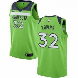 Womens Nike Minnesota Timberwolves 32 Karl Anthony Towns Authentic Green NBA Jersey Statement Edition