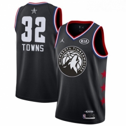 Womens Nike Minnesota Timberwolves 32 Karl Anthony Towns Black NBA Jordan Swingman 2019 All Star Game Jersey