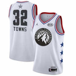 Womens Nike Minnesota Timberwolves 32 Karl Anthony Towns White NBA Jordan Swingman 2019 All Star Game Jersey