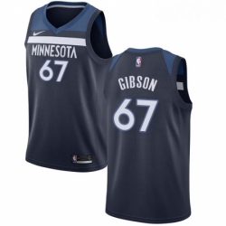 Womens Nike Minnesota Timberwolves 67 Taj Gibson Swingman Navy Blue Road NBA Jersey Icon Edition 