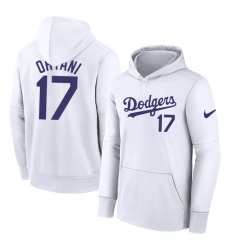 Los Angeles Dodgers 17 Shohei Ohtani White Name  26 Number Pullover Hoodies