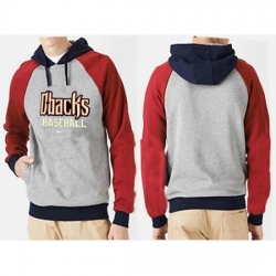 MLB Men Nike Arizona Diamondbacks Pullover Hoodie GreyRed