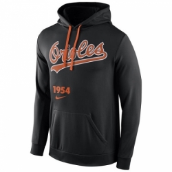 Men MLB Baltimore Orioles Nike Cooperstown Performance Pullover Hoodie Black