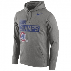 Men Chicago Cubs Nike Gray 2016 World Series Champions Celebration Performance Men Hoodie