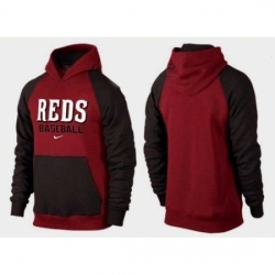 MLB Men Nike Cincinnati Reds Pullover Hoodie RedBrown